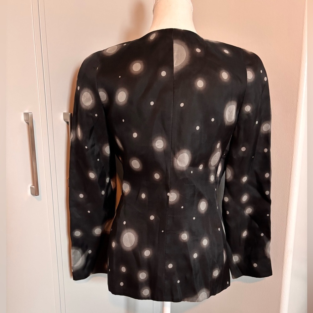 Vintage Giorgio Armani Black Blazer with White Circles - Picture 4 of 13